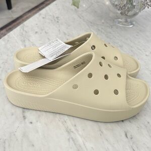 CROCS Beige Slide Sandals